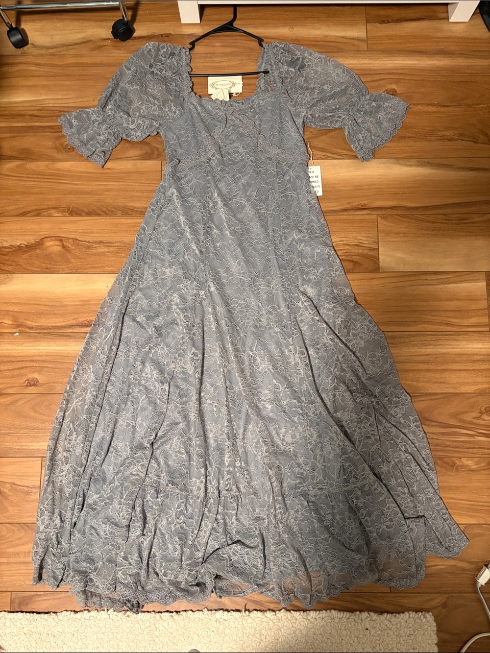 Joyfolie Gray Lace Maxi Dress - Picture 1 of 6